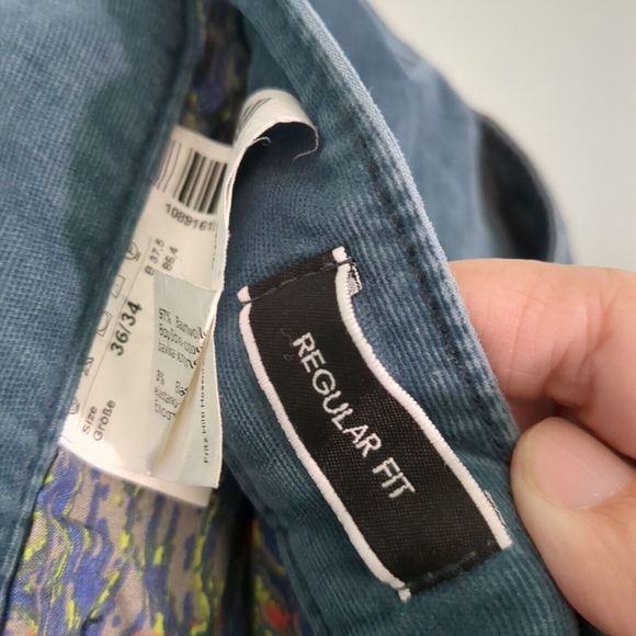 HILTL Beinkultur Seit 1955 Blue Regular Fit Pants 36 X 34 corduroy - Picture 6 of 8